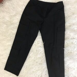 St John SOCA Black  Cargo Capris Cropped Pants 4